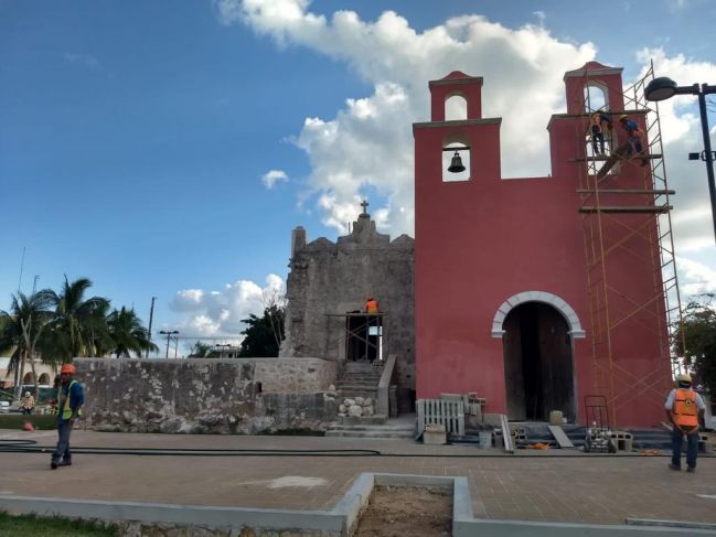 Restauran capilla y vestigios de un cuartel militar en Pisté